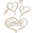 Glimmer Hot Foil Plate by Paul Antonio -  Hearts & Love, GLP-014
