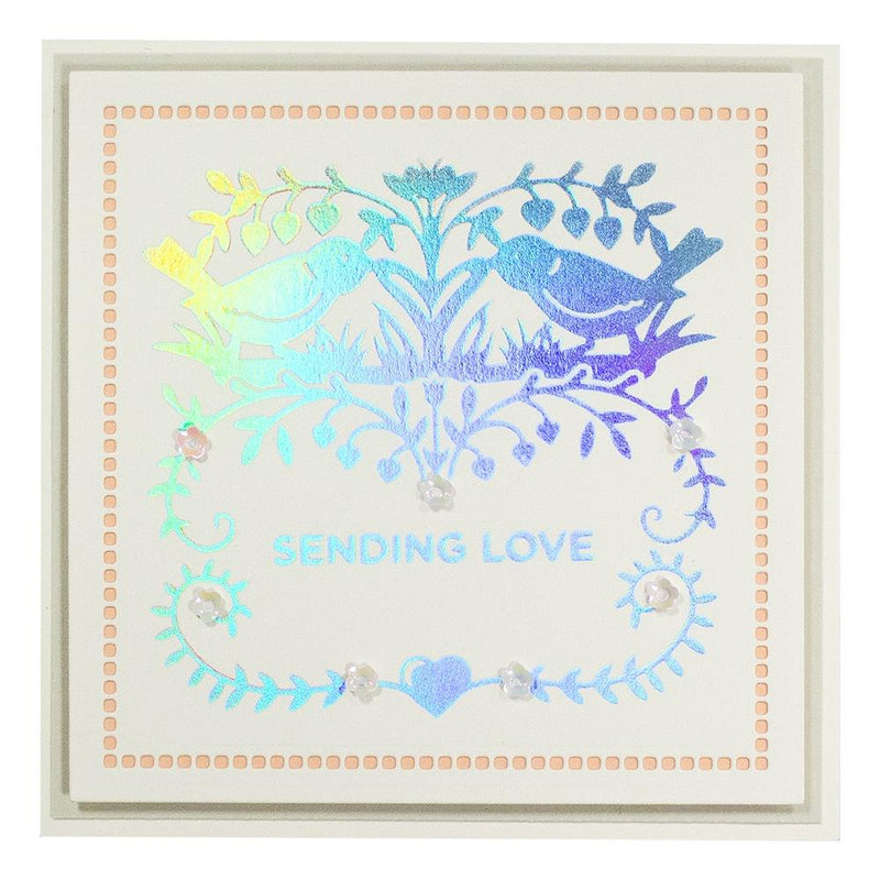 Glimmer Hot Foil Plate by Sharyn Sowell -  Birds Forever, GLP-096