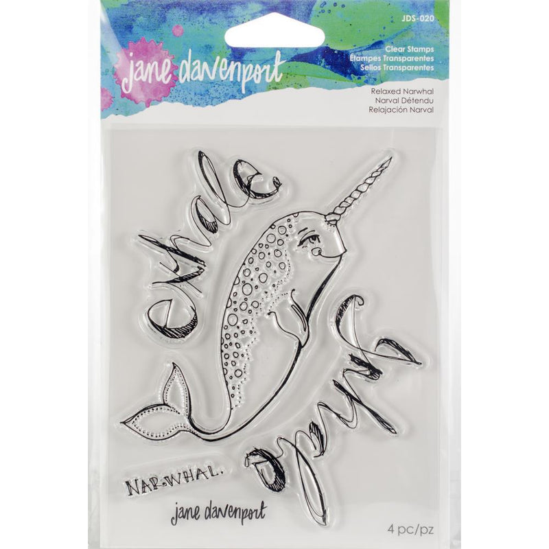 Jane Davenport Artomology Clear Stamp Set - Relaxed Narwhal, JDS-020