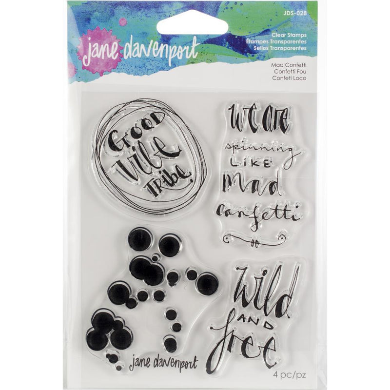 Jane Davenport Artomology Clear Stamp Set - Mad Confetti, JDS-028