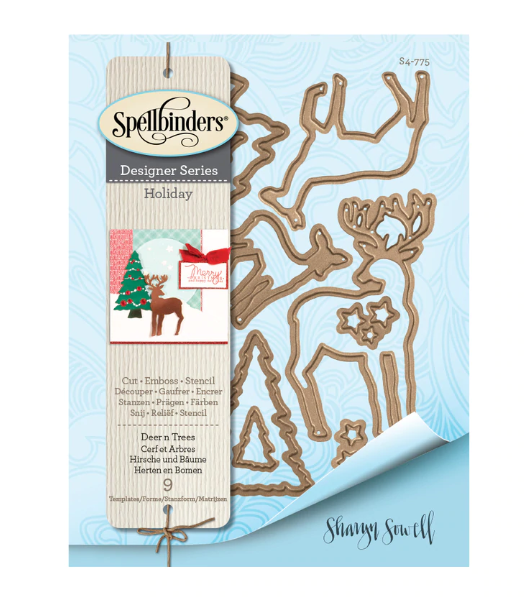 Spellbinders Etched Dies by Sharyn Sowell - Deer & Trees, S4-775 Retired