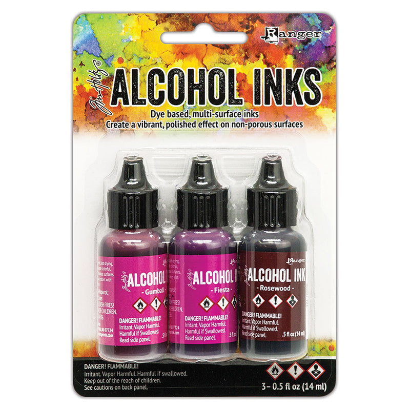 Tim Holtz Alcohol Ink .5oz, 3Pk - Pink/Red Spectrum, TAK69638