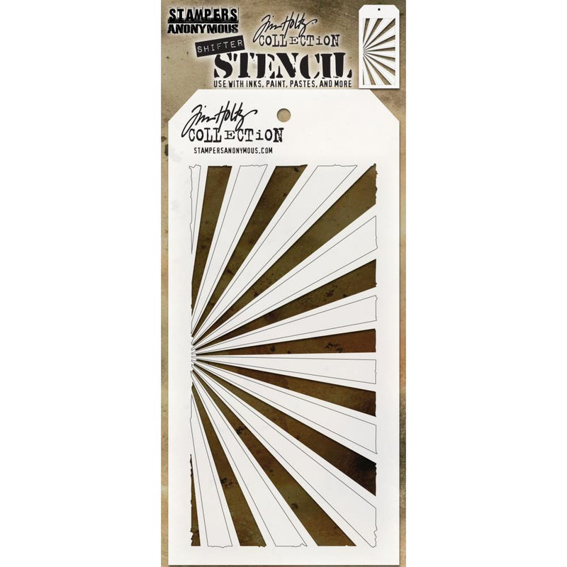Stampers Anonymous Layering Stencil - Shifter Rays, THS126 Designer: Tim Holtz