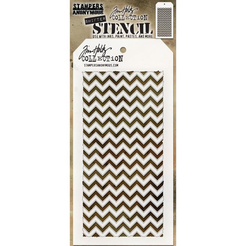 Stampers Anonymous Layering Stencil - Shifter Chevron, THS127 Designer: Tim Holtz