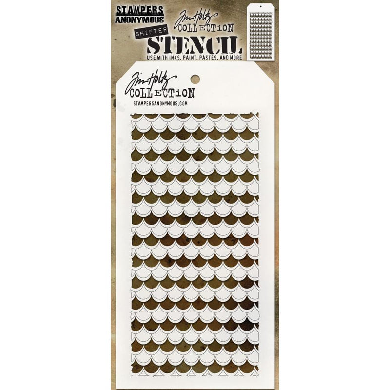 Stampers Anonymous Layering Stencil - Shifter Scallop, THS128 Designer: Tim Holtz